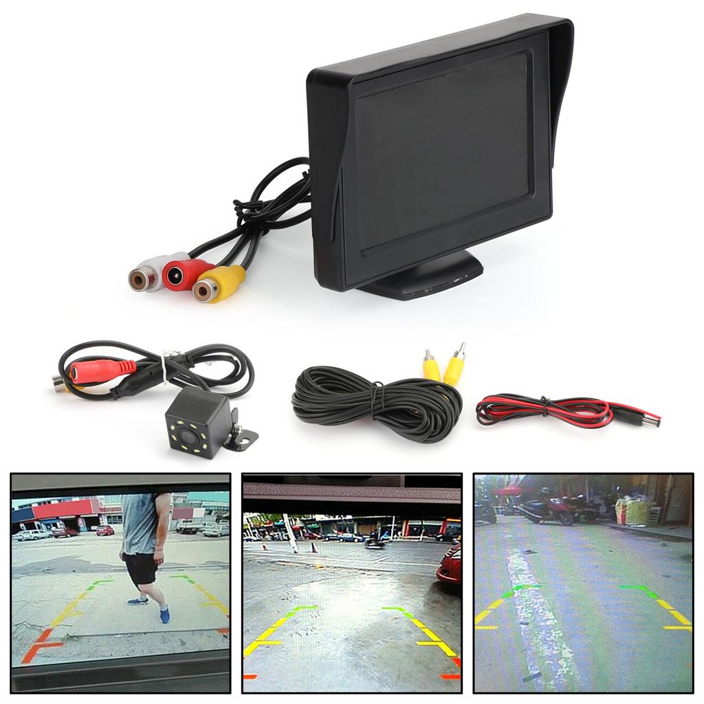 4.3 Inches HD Digital Car Monitor + 8LED HD Car Rear View Camera Kit