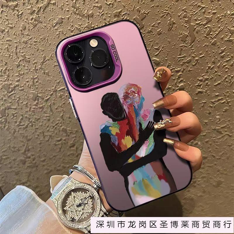 The new art painting is suitable for iphone16 mobile phone case Apple 15promax/14 anti-drop 13pro12 Europe and America