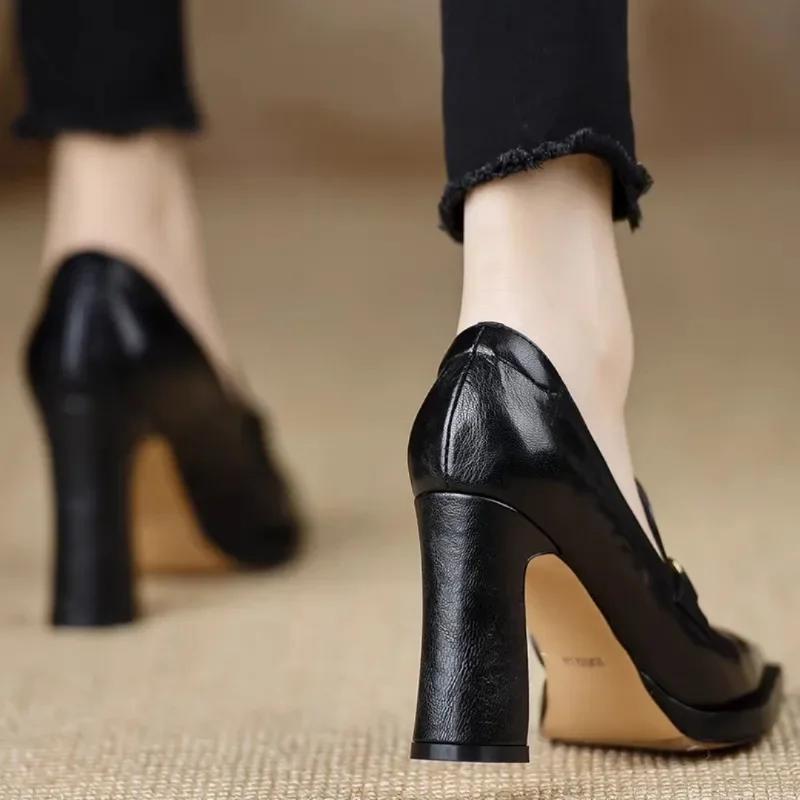 Luxury High Heels Women's Fashion 2025 Spring and Autumn Slippers Thick Heel Designer Casual Shoes Only Zapatos De Mujer