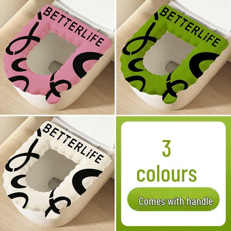 Soft Waterproof Hand-Painted Toilet Seat Stickers 5-Pack