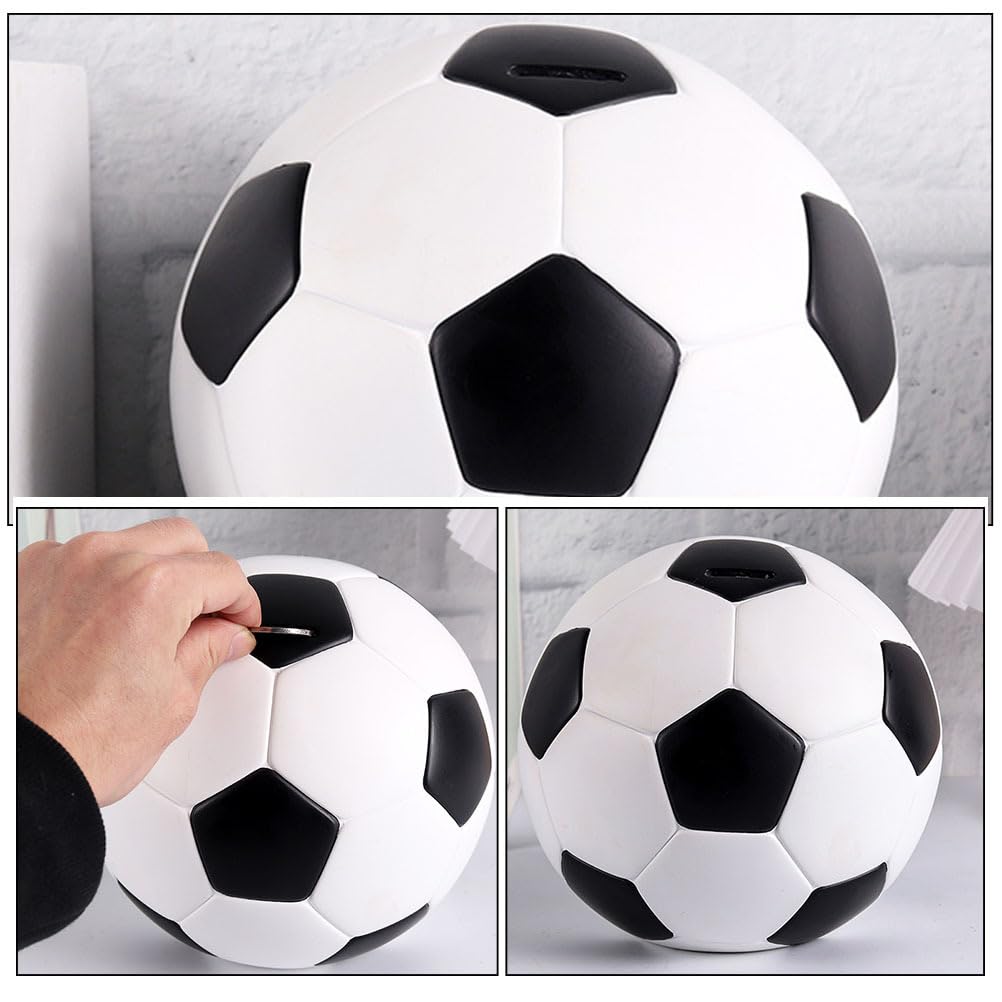 Piggy Bank Soccer Ball Plastic Piggy Bank Coin Jar Money Box Kids Soccer Ball Sports Themed Coin Bank Container Soccer Ball Saving Stylish Home Decor