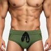 Mens Swim Briefs Comfort Quick Dry Nylon Mesh Panel Contour Pouch Elastic Waistband Sexy Color Block Swim Trunks For Beach Swimming