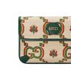 GUCCI Jacquard Fabric Shoulder Bag, Crossbody Bag, Sling Bag, Fanny Pack Unisex Beige/Green 493930-UL8BG-9666