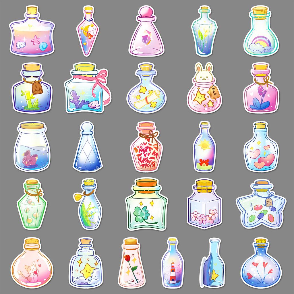 51 Wish Bottles World Graffiti Stickers Cartoon Hand-painted Decorative Mobile Phone Case Suitcase Water Cup Stickers