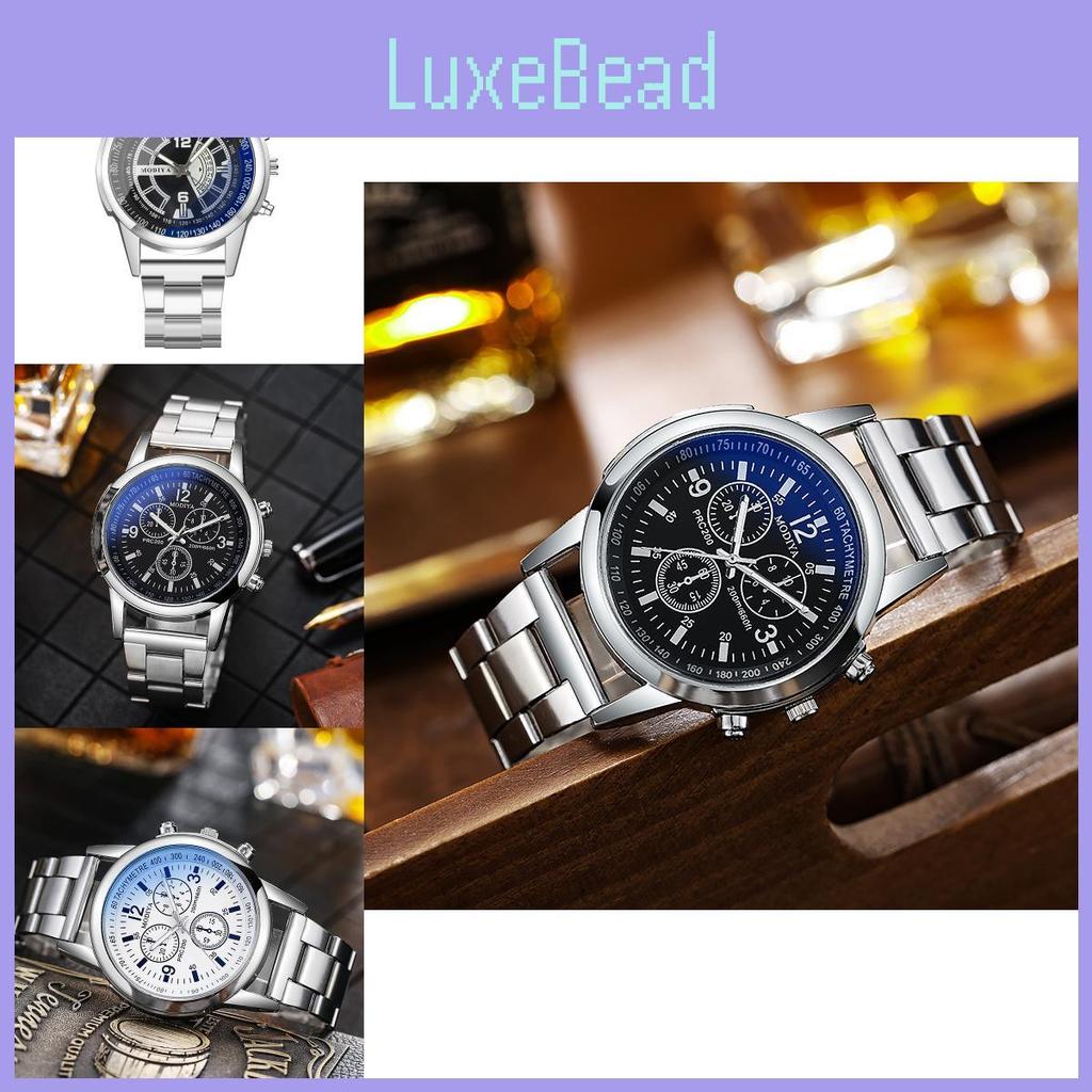 New Fashion Men's Quartz Watch Blue Light Gift Steel Strap Men's Watch Wholesale