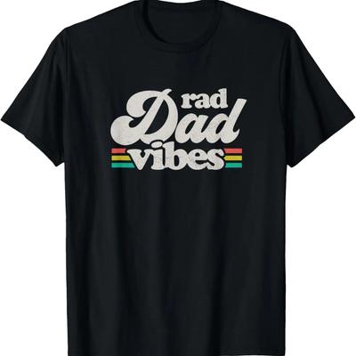 Rad Dad Vibes Retro Fathers Day T-Shirt