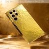 Gold Protective Cover Atmosphere Highend Electroplating Glass PhoneCase for Samsung Galaxy S26 S25 S24 S23 S22 S21 FE,Ultra,Plus