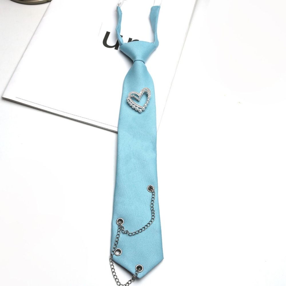 Black Love Heart Tie Korean Style Shirt Tie Elegant Long Necktie JK Uniform Decoration