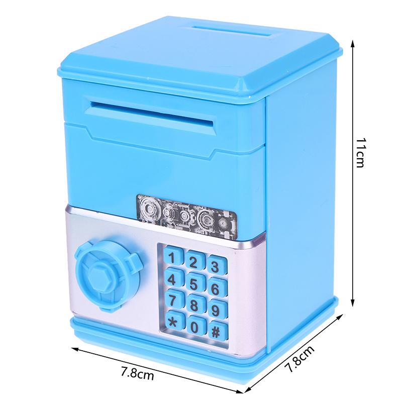 1 sztuka Mini skarbonka ATM na pieniądze, nowa, z hasłem, skarbonka dla dzieci, zabawki do oszczędzania, prezent dla chłopców i dziewczynek
