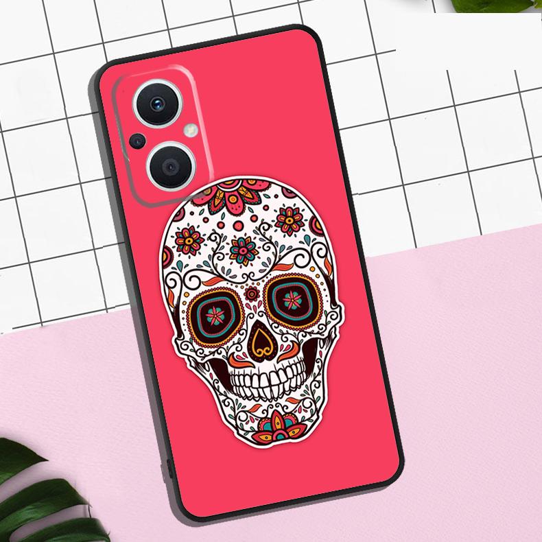 

Mexican Skull Girl Tattooed Art Case For OPPO Reno 13 12 11 F 8T 7 8 10 Pro OPPO Find X8 Pro X6 Pro X3 X5 Lite Cover Coque OPPO Reno10 5G