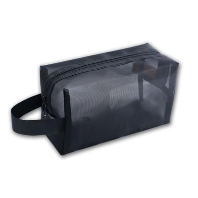 Zwarte Mesh Transparante Cosmetische Tas Make-up Koffer Reizen Rits Make-up Organizer Opbergtas Schoonheid Toiletartikelen Waszak Pouch