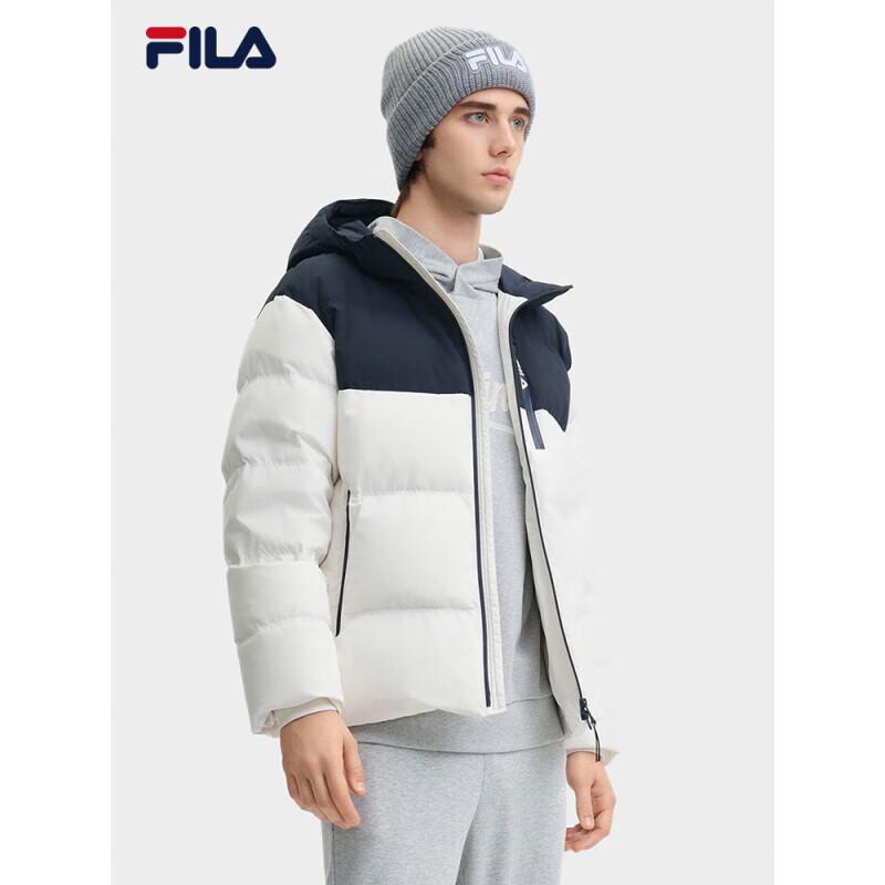 FILA Men s 2024 Winter Casual Colorblock Hooded Down Jacket XL (180/100A)