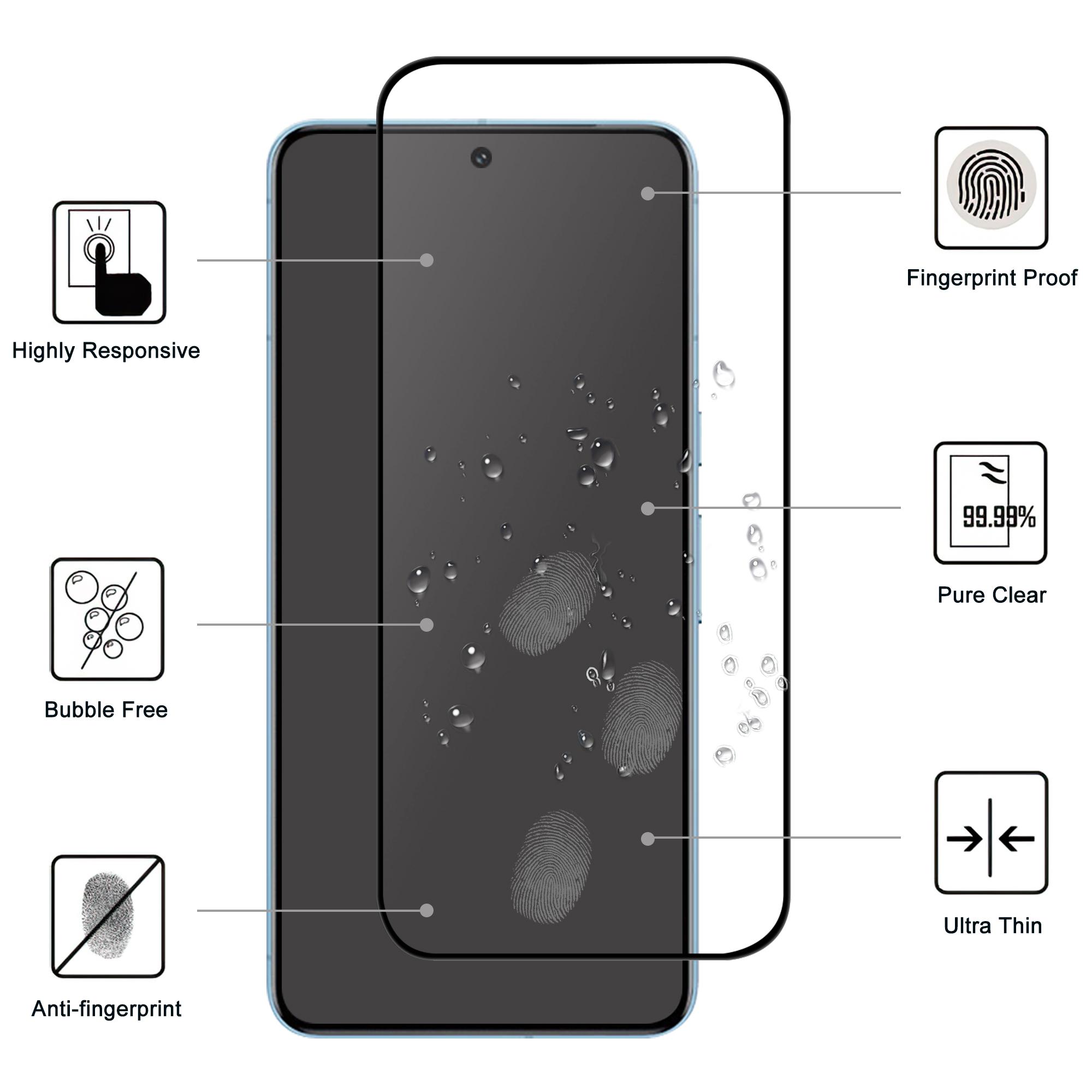 

For Google Pixel 9 Pro XL AGC Glass Screen Protector Full Glue Black Edge Screen Film Type A