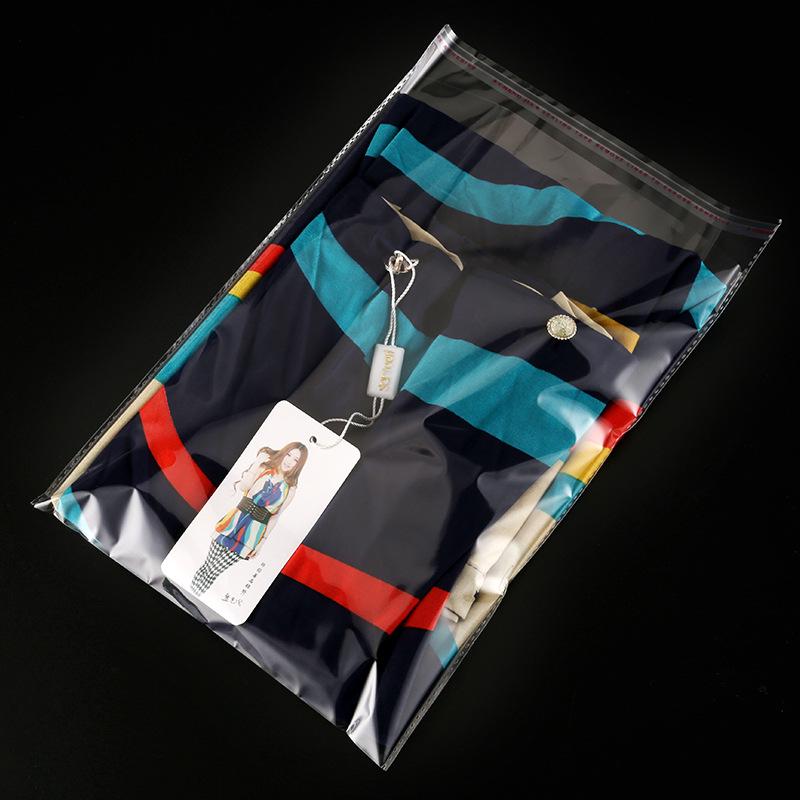 Transparent Self-Sealing Plastic Bags for Clothing and Shirts