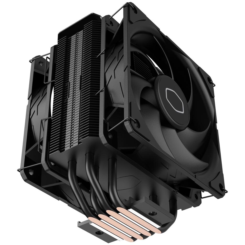Cooler Master Hyper 212 Black X Duo LGA1700, AM4, and AM5 Socket Compatible Single Tower, Dual Fan Air-Cooled CPU Cooler (RR-S4KK-25DN-R1, FN2039)