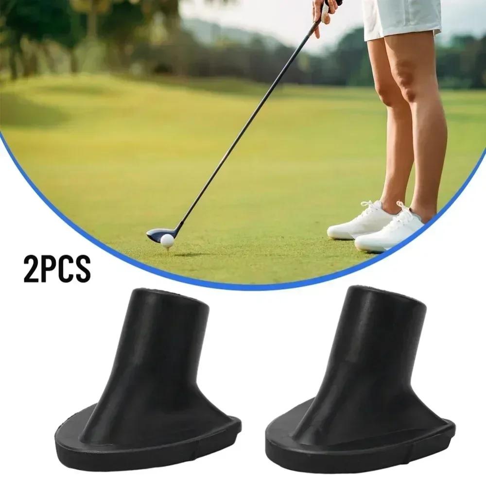 2PCS Golf Bag Feet Replacement - Anti-Slip Rubber Pads w/Tool-Free Install, Universal Fit for Stand Bag Legs