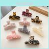Stunning Korean Fashion Minimalist Hair Claw Clip With Trendy Watercolor Tortoiseshell Design