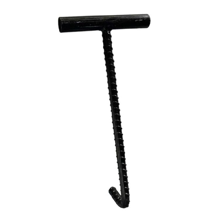 Multipurpose 10mm Utility Hook for Manhole Cover Lifting, Manhole Hook for Roadside Repairs Tool Heavy Duty Handle