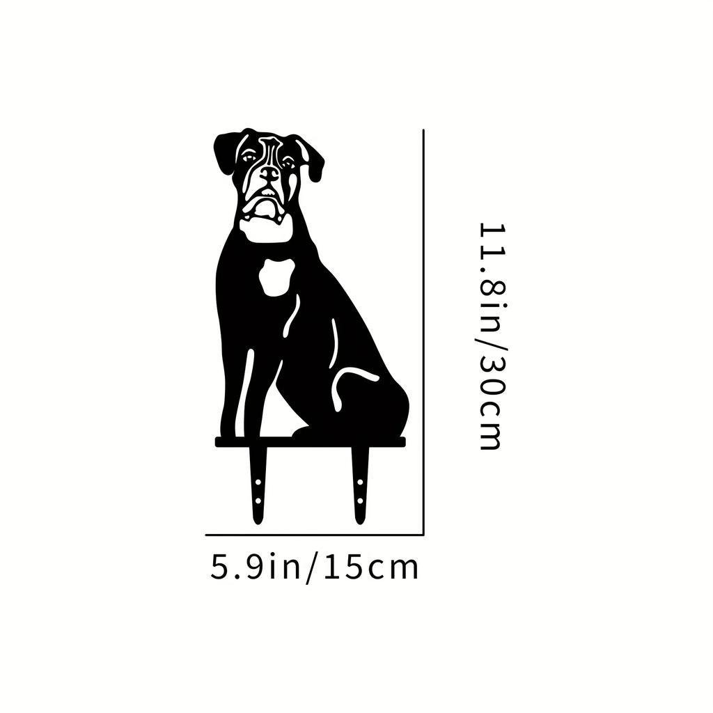 Dog Metal Art Garden Statues- Stylish Backyard Lawn Stakes for Festival Decorations