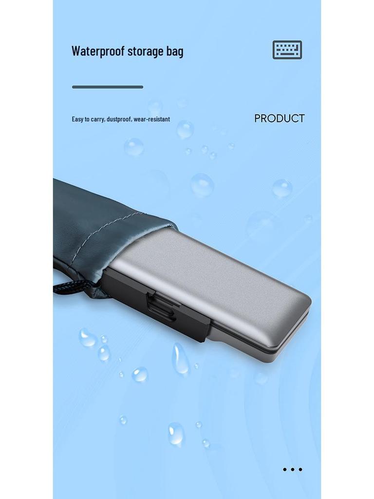 Portable Bluetooth Aluminum Alloy Folding Keyboard with Universal Phone/Tablet Stand, Silent Typing & USB-C Charging