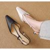 Sandals Women 2025 Women Sexy Low Heel Summer Party Sandalias Concise Style Pointed Toe Sandals for Girls