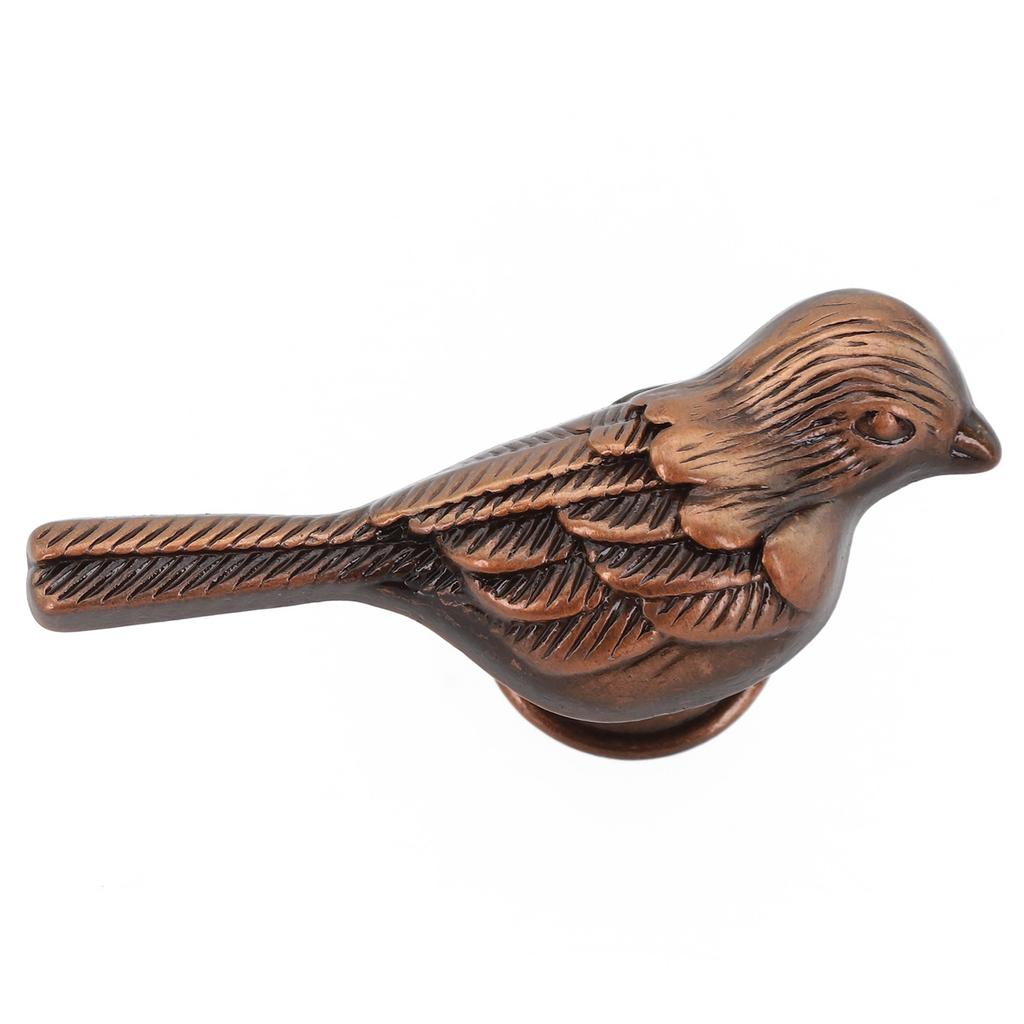 1Pc Retro Solid Handles Golden Feather Little Bird Shaped Cabinet Door Knobs Dresser Pulls Handmade Furniture Knob