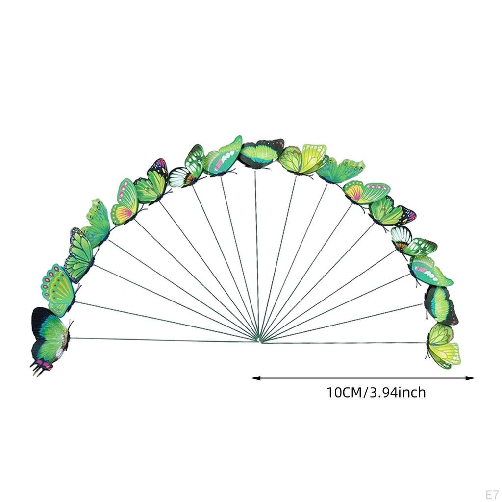 24 -fold Stakes Lawn Decorations Butterfly Outdoor for Party