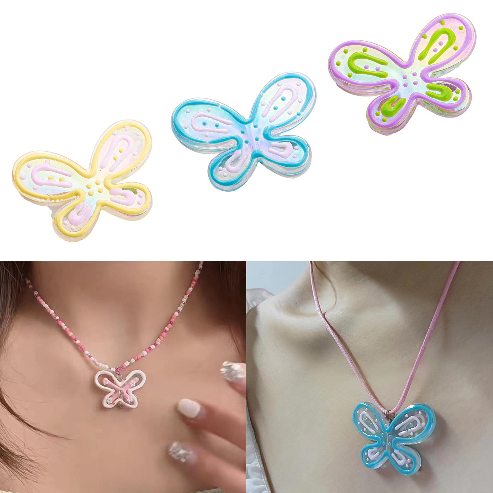 

Акриловая подвеска-бабочка своими руками с точками, бусины, светящиеся в темноте, бусины-подвески в виде бабочки, изготовление ювелирных изделий своими руками жёлтый