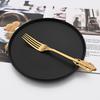 12Pcs 18/8 Stainless Steel Royal Cutlery Set Shiny Gold Dinnerware Tableware Knives Forks Spoons Western Dinner Set