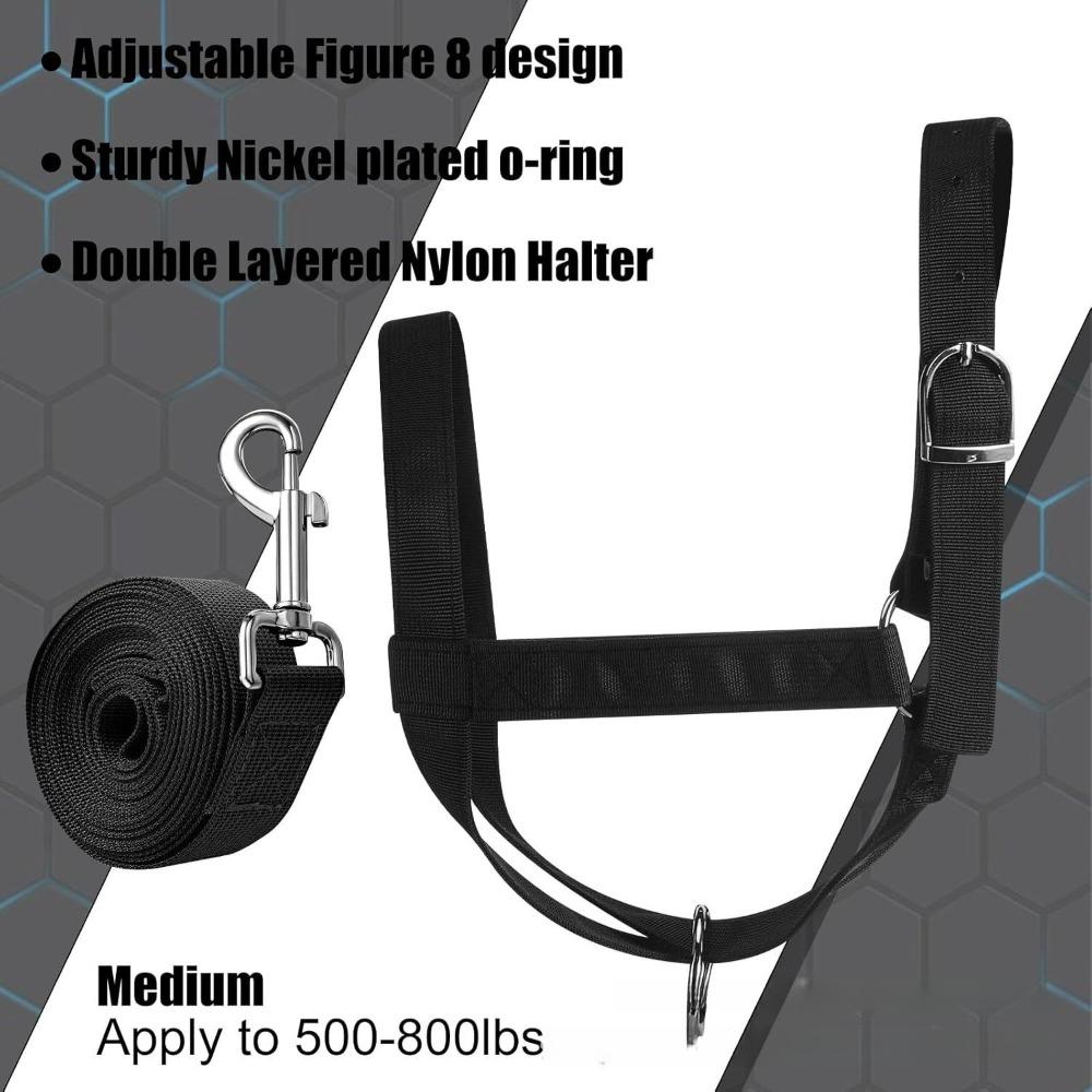 Horse & Cattle Adjustable Halter Heavy - Duty Lifting And Traction Rope Equestrian Supplies