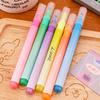 6Pcs Quick-Dry Highlighter Set Large Capacity Eye-Care Markers for Journaling Notes Dual-Tip Cute School Supplies for Kids