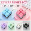 Heart-Shaped Keycap Stress-Relieving Toy Colorful Light Buttons Mechanical Keyboard Keychain Pendant Gift Ornament