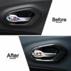 4x Interior Door Handle Bowl Cover Trim For Jeep Cherokee 2014- Carbon Fiber