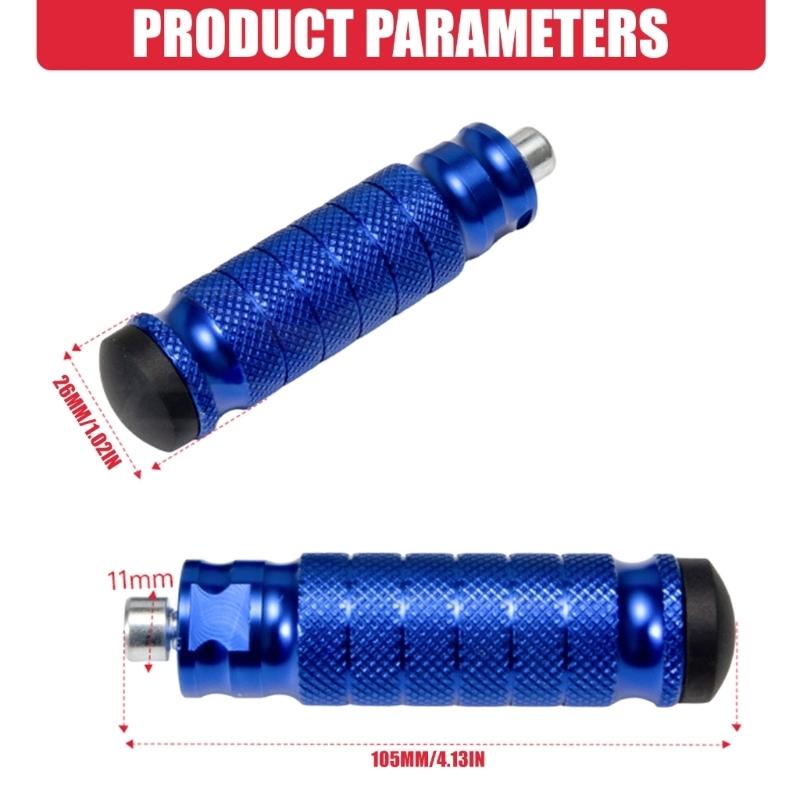 31BC Universal Aluminum Foot Pegs with Anti Slip Design Easy Installation Modification Part for Motorcycles E Bikes