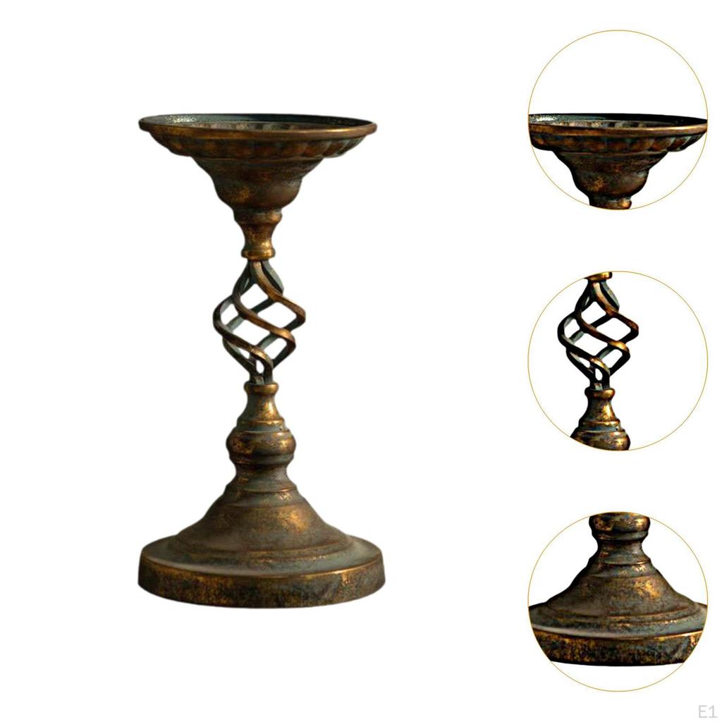Metal Candle Holder Stand Antique Style Retro Table Centerpiece Candlestick for