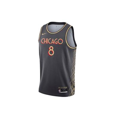 NBA City Edition Swingman Fan Jersey, Zach Lavine, Chicago Bulls, Retro Men Jerseys Black CN1719-060