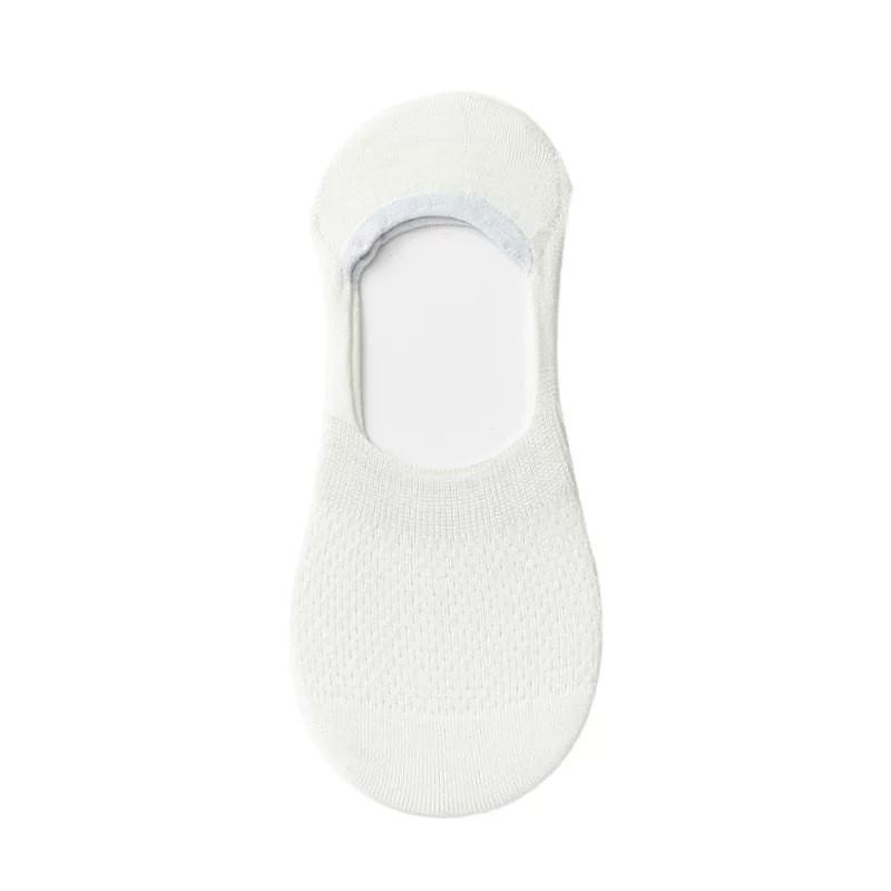 

Летние женские невидимые хлопковые носки-лодочки с низким вырезом из сетки и дышащим силиконовым нескользящим покрытием 35-39 серый