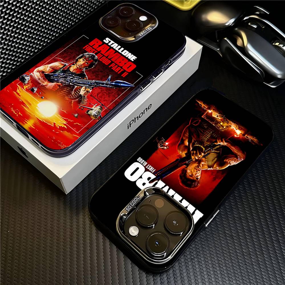 1pc Movie Rambo First Blood Phone Case For IPhone 16 15 14 13 12 11 17 Pro MAX Plus Pro Matte Shockproof Cover