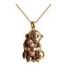 Colar Soco no Macaco Fofo Macaco Bebê Orangotango Pingente Colar Feminino Masculino Joias Abraço de Bolso Presente para Amigos Amados