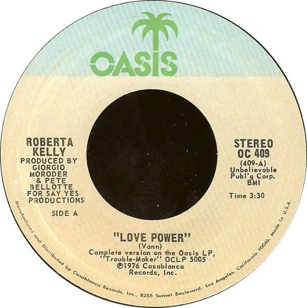 

7inch Record ROBERTA KELLY - Love Power OC409 Oasis 1976 US Soul/Funk Used