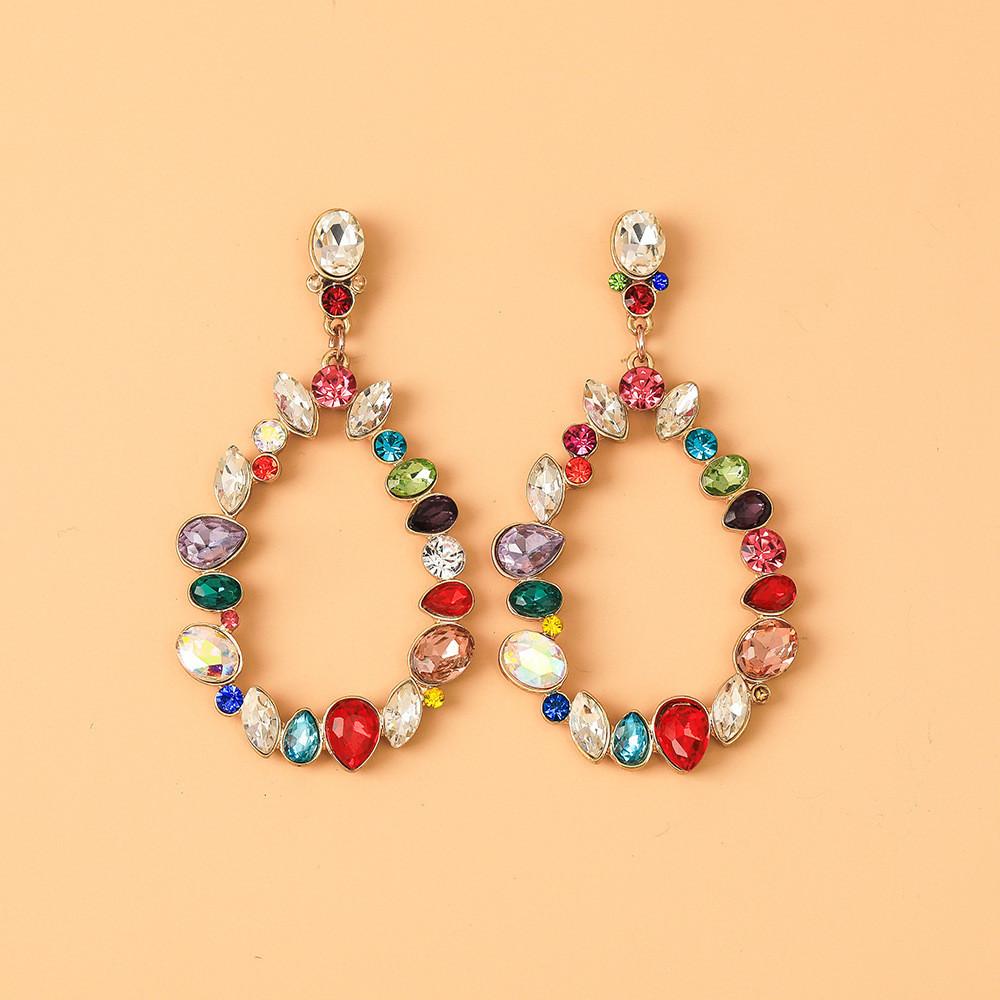 Colorful Teardrop Earrings Trendy Fashion Alloy Plated Women Accessories 2021