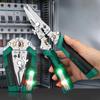 Foldable Wire Stripper with Digital Voltage Tester Multi-Function Electrician Wire Splitter Wire Winding Crimping Pliers