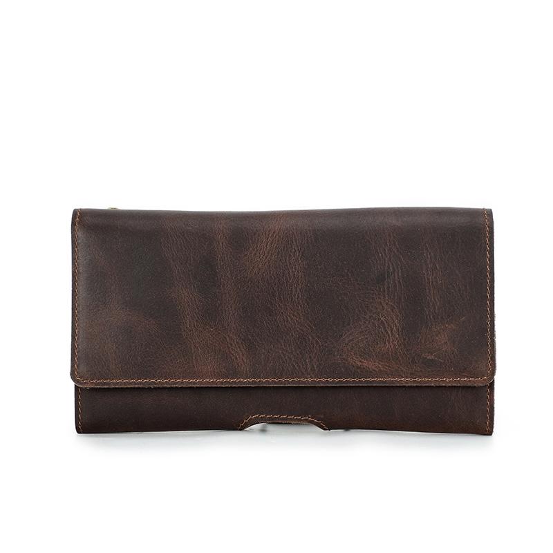 

Genuine Leather Men Waist Bag Travel Small Fanny Belt Pouch Phone Pocket Casual High Quality Male Handbag Purse Vintage Wallet кавовий