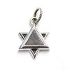good vibrations Hexagram Star of David pendant made of natural wood and sterling silver (925).