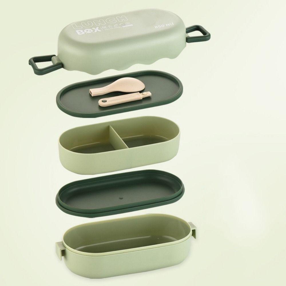 3 Grids Portable Lunch Box Sealed Snack Food Box Multifunctional Divides Food Container  Tableware