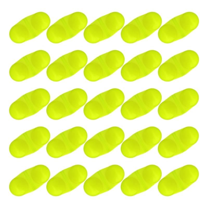 

25lots Fishing Double Rattles Beads High Sensitivity Durability Fishing Gear Quickly Mount Tool for Dark Conditions жёлтый