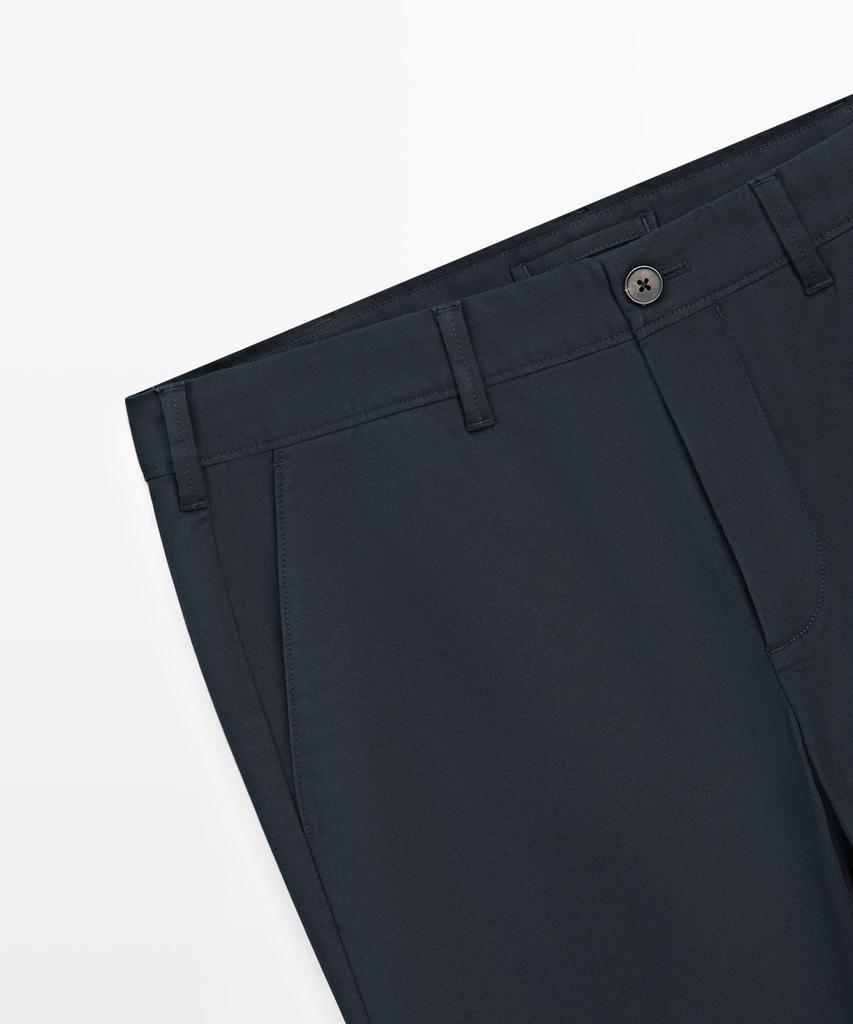 Masimodutti Cotton Blend Slim Fit Pants