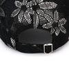 Butterfly Lace Rhinestone Thin Breathable Baseball Cap - Summer Fashion Embellished Sun Visor for Women