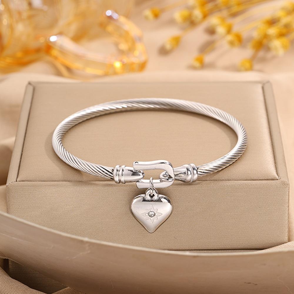 European and American fashion open , love horseshoe corrosion octagram diamond  women's k gold solid 