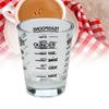 30Ml Thickened Heavyweight Glass Measuring Cup with Permanent Clear Scale for Cocktail Mixology Baking Bar Kitchen Home Use